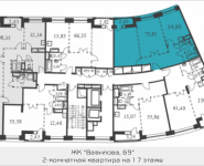 2-комнатная квартира площадью 75.81 кв.м, Вавилова, 69 | цена 18 448 364 руб. | www.metrprice.ru