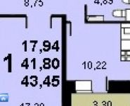 1-комнатная квартира площадью 43 кв.м, Земская ул., 35 | цена 2 400 000 руб. | www.metrprice.ru