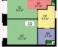 2-комнатная квартира площадью 45.9 кв.м, Адмирала Макарова, 10, корп.3 | цена 9 684 900 руб. | www.metrprice.ru