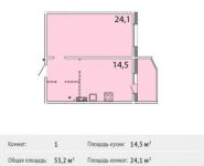 1-комнатная квартира площадью 53.2 кв.м, Родниковая ул, 16/1 | цена 2 660 000 руб. | www.metrprice.ru