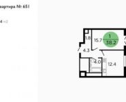 1-комнатная квартира площадью 38.4 кв.м, Ленинградское ш, 58/14 | цена 5 893 709 руб. | www.metrprice.ru