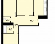3-комнатная квартира площадью 83.7 кв.м, Триумфальная, 10 | цена 5 607 900 руб. | www.metrprice.ru