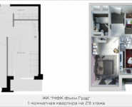 1-комнатная квартира площадью 46.3 кв.м, Береговой проезд, 5 | цена 11 575 000 руб. | www.metrprice.ru