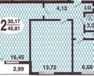 2-комнатная квартира площадью 46 кв.м, Маршала Катукова ул., 25К1 | цена 8 300 000 руб. | www.metrprice.ru