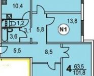 4-комнатная квартира площадью 101 кв.м, проспект Мельникова, 21/1 | цена 9 100 000 руб. | www.metrprice.ru