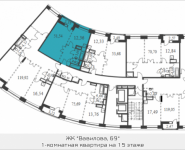 1-комнатная квартира площадью 51.54 кв.м, Вавилова, 69 | цена 12 539 845 руб. | www.metrprice.ru