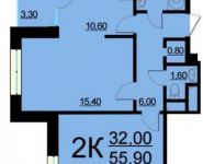 2-комнатная квартира площадью 55 кв.м, Внутренний пр., 8С3 | цена 10 745 881 руб. | www.metrprice.ru