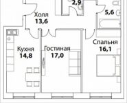 2-комнатная квартира площадью 72 кв.м, Шелепихинская набережная, влд 34, корп.6 | цена 16 613 220 руб. | www.metrprice.ru