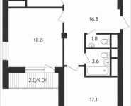 2-комнатная квартира площадью 71 кв.м, Усиевича, влд 10 Б, корп.2 | цена 23 848 545 руб. | www.metrprice.ru