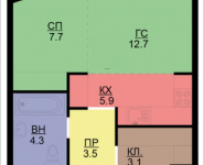 2-комнатная квартира площадью 37.5 кв.м, Некрасова, 6 | цена 3 007 500 руб. | www.metrprice.ru