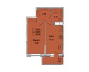 1-комнатная квартира площадью 40.04 кв.м, Правдинский гск, 4 | цена 2 498 496 руб. | www.metrprice.ru