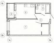 1-комнатная квартира площадью 39.4 кв.м, Космонавтов б-р, 7 | цена 3 738 429 руб. | www.metrprice.ru