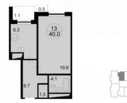 1-комнатная квартира площадью 41.4 кв.м, Радио ул. | цена 4 285 273 руб. | www.metrprice.ru
