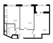 2-комнатная квартира площадью 53.7 кв.м, улица Берзарина, 28Ак1 | цена 9 553 260 руб. | www.metrprice.ru