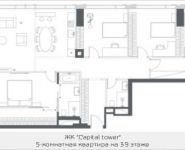 5-комнатная квартира площадью 119.9 кв.м в ЖК  "Capital Towers", улица Николая Химушина, 9к2 | цена 61 347 792 руб. | www.metrprice.ru