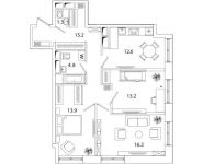 3-комнатная квартира площадью 77.03 кв.м, Рязанский проспект, д.влд 2 | цена 11 455 208 руб. | www.metrprice.ru