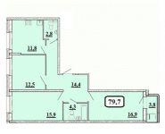 3-комнатная квартира площадью 79.7 кв.м, б-р Космонавтов, д. 8 | цена 6 508 970 руб. | www.metrprice.ru