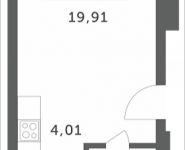 1-комнатная квартира площадью 27.08 кв.м, Мякининское шоссе, 2 | цена 3 095 244 руб. | www.metrprice.ru