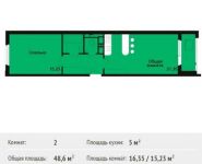 2-комнатная квартира площадью 48.6 кв.м в ЖК "Купавино", Октябрьская улица, 14А | цена 2 310 600 руб. | www.metrprice.ru