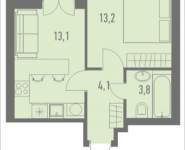 1-комнатная квартира площадью 35.8 кв.м, 2-й Грайвороновский проезд, 38, корп.14 | цена 4 814 863 руб. | www.metrprice.ru