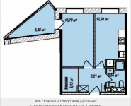 1-комнатная квартира площадью 41.1 кв.м, Октябрьская, к1, корп.7 | цена 3 877 051 руб. | www.metrprice.ru