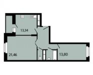 2-комнатная квартира площадью 64.5 кв.м, Путилковское шоссе, 1 | цена 6 317 080 руб. | www.metrprice.ru