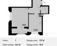 1-комнатная квартира площадью 45.8 кв.м в ЖК "Родной Город. Октябрьское Поле", Берзарина ул., 28 | цена 8 353 905 руб. | www.metrprice.ru