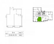 1-комнатная квартира площадью 64 кв.м, Верхняя ул., 34 | цена 24 973 800 руб. | www.metrprice.ru