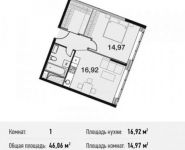 1-комнатная квартира площадью 46.1 кв.м, улица Энергетиков, 6 | цена 10 541 821 руб. | www.metrprice.ru