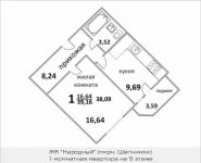 1-комнатная квартира площадью 41 кв.м, Народная ул., 23 | цена 2 946 577 руб. | www.metrprice.ru