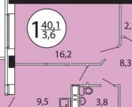 1-комнатная квартира площадью 40 кв.м,  | цена 3 200 000 руб. | www.metrprice.ru