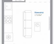 1-комнатная квартира площадью 27.71 кв.м, Новорязанское шоссе, 15, корп.15 | цена 2 095 707 руб. | www.metrprice.ru
