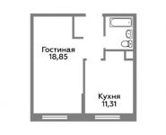 1-комнатная квартира площадью 38.3 кв.м,  | цена 2 734 110 руб. | www.metrprice.ru