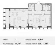 2-комнатная квартира площадью 108.3 кв.м в ЖК "Egodom", Обводное шоссе, 10 | цена 47 868 600 руб. | www.metrprice.ru