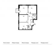 3-комнатная квартира площадью 82.1 кв.м, жилой комплекс Лефортово Парк, к9 | цена 15 360 910 руб. | www.metrprice.ru