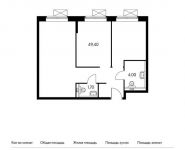 2-комнатная квартира площадью 55.1 кв.м, Внуковское п, Лётчика Грицевца ул, 3с2 | цена 4 435 550 руб. | www.metrprice.ru