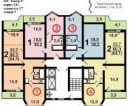 2-комнатная квартира площадью 63 кв.м, Автозаводская ул., 19 | цена 5 532 600 руб. | www.metrprice.ru