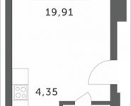 1-комнатная квартира площадью 27.42 кв.м, Мякининское шоссе, 2 | цена 2 462 316 руб. | www.metrprice.ru