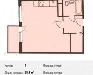 1-комнатная квартира площадью 38.9 кв.м, Барышевская Роща ул., 11 | цена 3 623 535 руб. | www.metrprice.ru