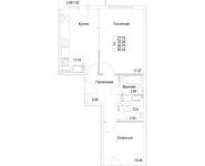 2-комнатная квартира площадью 56.75 кв.м, 2-я Муравская | цена 7 779 744 руб. | www.metrprice.ru