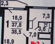 1-комнатная квартира площадью 38 кв.м, Завидная улица, 22 | цена 3 450 000 руб. | www.metrprice.ru