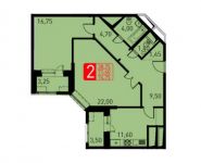2-комнатная квартира площадью 75.2 кв.м, Михневская ул, 8 | цена 9 172 520 руб. | www.metrprice.ru