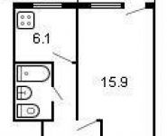 1-комнатная квартира площадью 31 кв.м, Прожекторная улица, 9 | цена 2 300 000 руб. | www.metrprice.ru