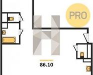 3-комнатная квартира площадью 86.1 кв.м, Сигнальный проезд, 3 | цена 13 237 880 руб. | www.metrprice.ru