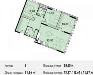 3-комнатная квартира площадью 91.7 кв.м, Глинищевский переулок, 5/7 | цена 22 124 724 руб. | www.metrprice.ru