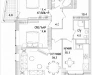 3-комнатная квартира площадью 121 кв.м, Минская улица, 2к2 | цена 58 790 378 руб. | www.metrprice.ru