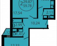 2-комнатная квартира площадью 61.4 кв.м, Большая Очаковская улица, 44 | цена 9 578 400 руб. | www.metrprice.ru