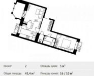 2-комнатная квартира площадью 43.4 кв.м, Софийская ул. | цена 4 513 160 руб. | www.metrprice.ru