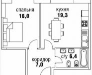 1-комнатная квартира площадью 49 кв.м, Верхняя ул., 34С1 | цена 24 354 200 руб. | www.metrprice.ru