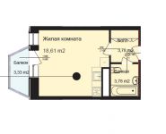 1-комнатная квартира площадью 27 кв.м, Апрелевская ул., 78 | цена 2 471 961 руб. | www.metrprice.ru